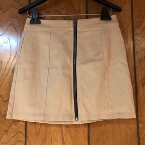 Zipfront Corduroy Mini skirt
